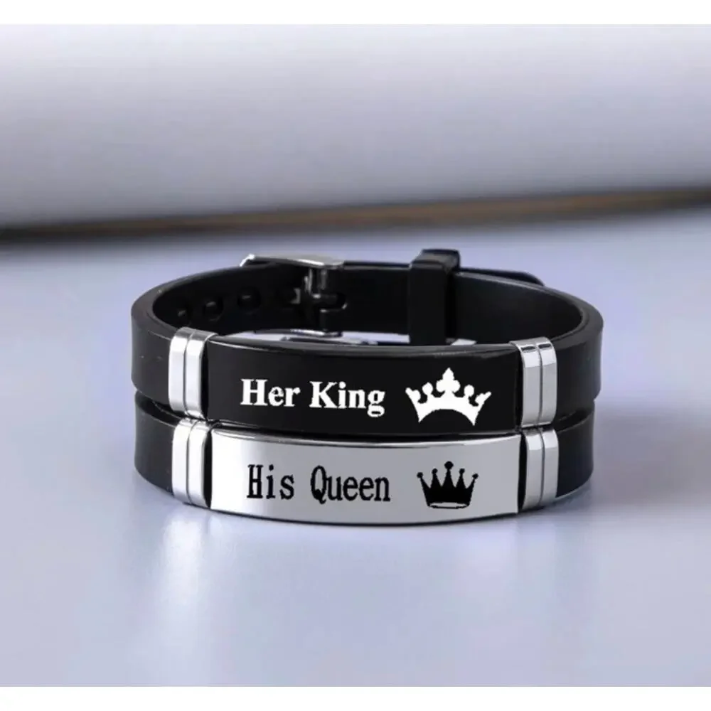 Her King/His Queen bracelet set